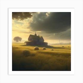 Hay Bales 1 Art Print