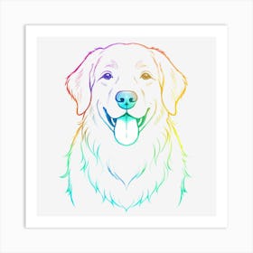 Rainbow Retriever 1 Art Print