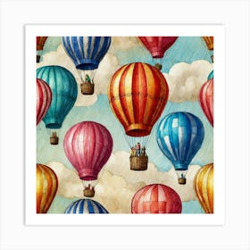 Hot Air Balloons 3 Art Print