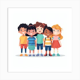 Group Of Kids Art Print