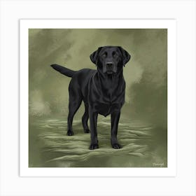 A Stunning Illustration Of A Black Labrador Dog St Go1huqjht2crgrkzsnkbtg Cspbyysbr6ootiient45ow Art Print