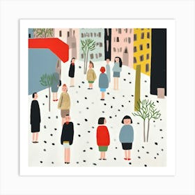 Tokyo Scene, Tiny People And Illustration 4 Art Print