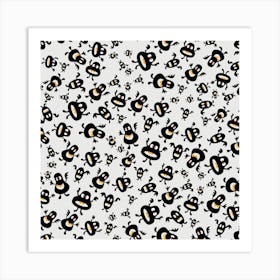 Bacteria Virus Monster Pattern Art Print