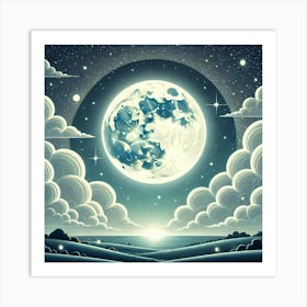 Full Moon In The Sky 31 Art Print