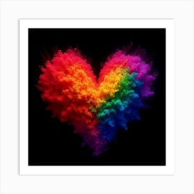 Rainbow Heart 3 Art Print