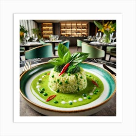 Green Curry Risotto Art Print