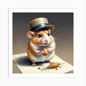 Hamster In A Hat 5 Art Print