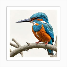 Kingfisher By John Scott Art Print