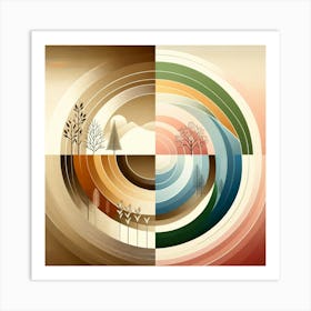 Abstract Seasons Art Print