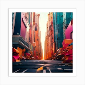 Abstract Cityscape Art Print