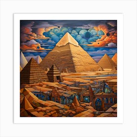 Pyramids Of Giza 8 Art Print