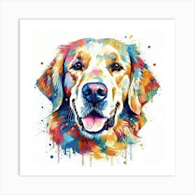 Golden Retriever Painting 7 Art Print