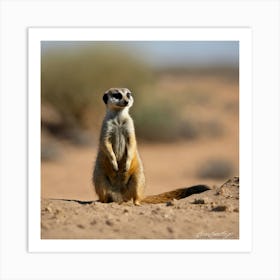 Meerkat - Meerkat Stock Videos & Royalty-Free Footage Art Print