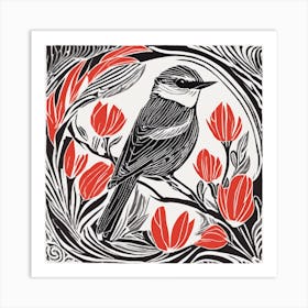 Bird On A Branch Art Print