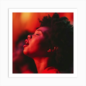 Afro-American Woman Singing 1 Art Print