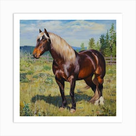 Horse In The Meadow Art Print