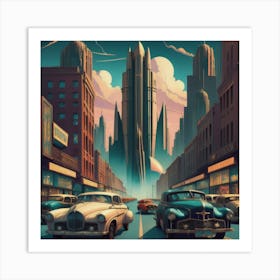 Art Deco Metropolis Art Print