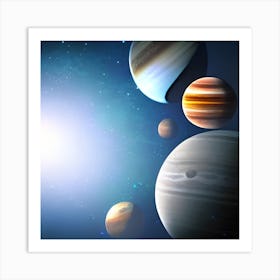 Planets In Space Art Print