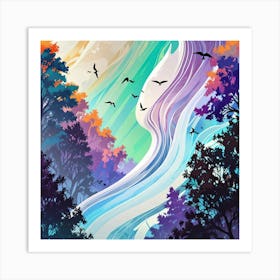 Leonardo Anime Xl An Abstract Natureinspired Artwork With A Wh 3 (2) Art Print