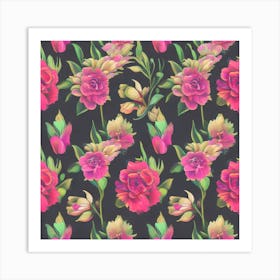 Floral Pattern 3 Art Print