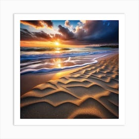 Sunset On The Beach 73 Art Print