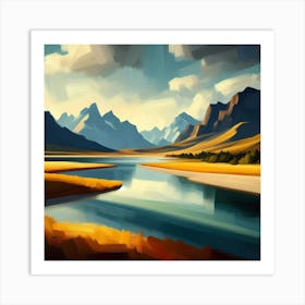 Landscape Painting 152 Art Print