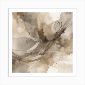 Muted Neutrals Abstract Art Print 1 Art Print