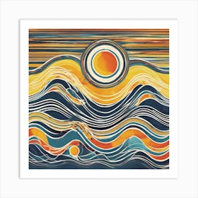 Sun Waves Art Print 2 Art Print