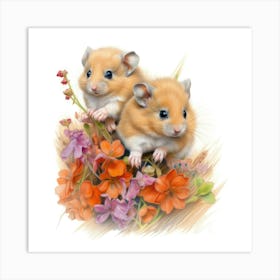 Two Hamsters Poster