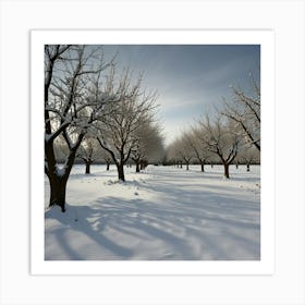 Orchards In The Snow Art Print