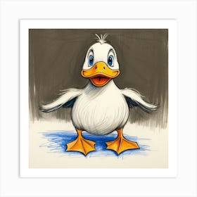 Duck Drawing 26 Art Print