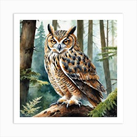 Great Horned Owl 16 Art Print