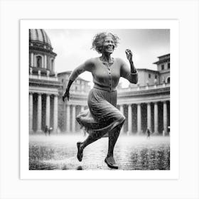 Rome In The Rain Art Print