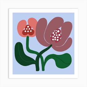 Floral Square Art Print