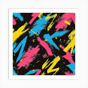 Colorful Strokes (12) Art Print