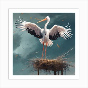 Stork Art Print