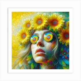 the girl with the sun in her eyes 3 Art Print