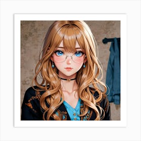 Default A Beautifully Vibrant Anime Character The Girl Art Print