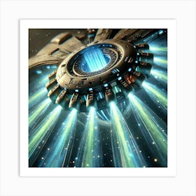 Stellar Vanguard Energy Transfer Pods Focused Converted Art Print