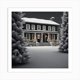 House In The Snow 1 Art Print