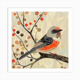 Bird On A Branch 4 Art Print