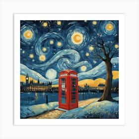 Starry Night In London Art Print