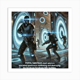 A Depiction Of Portal Saboteurs, Stealth Operative Art Print