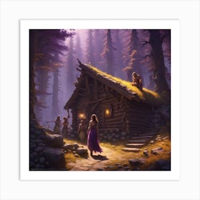 Cabin In The Woods Art Print