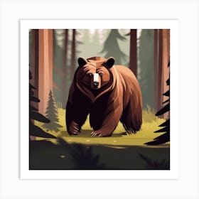 Bear In The Forest 2 Art Print