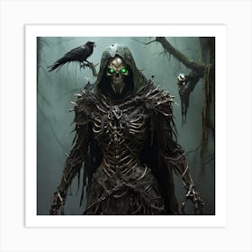 Skeleton In The Forest (wall art) Art Print