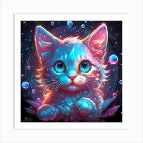 Feline Cat Creative Artwork Illustration 18 Art Print