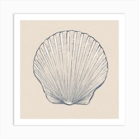Minimalistic Seashell  Art Print