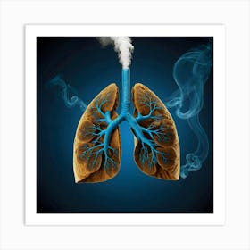 Lungs With Smoke Art Print