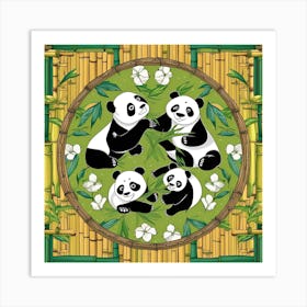 Panda Bears Art Print